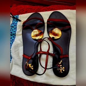 Tory Burch Multi Strap Patos Sandals in size 8.5